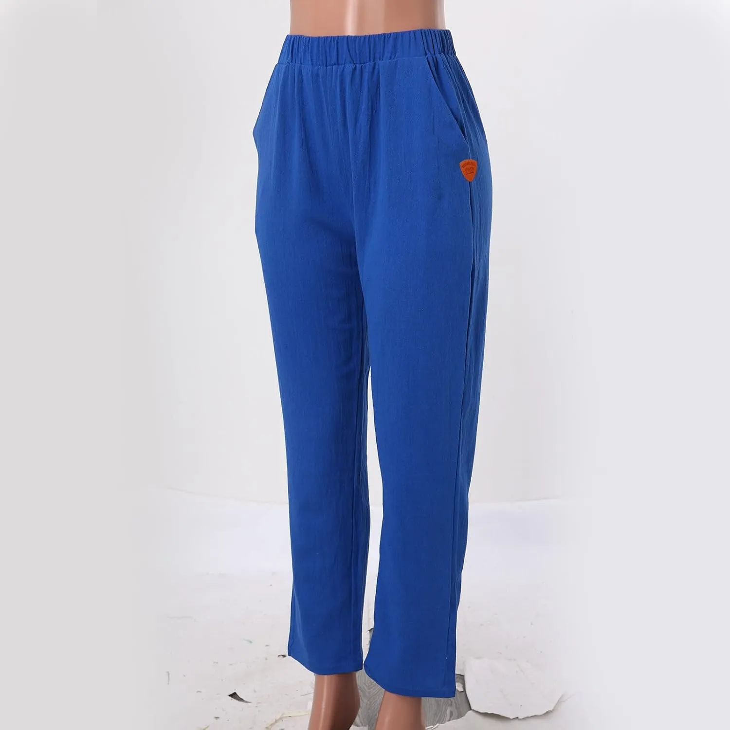 Womens Wide Leg Cotton Linen Pants Summer Casual High Waist Lightweight Lounge Slacks Oversized Beach Baggy Trousers