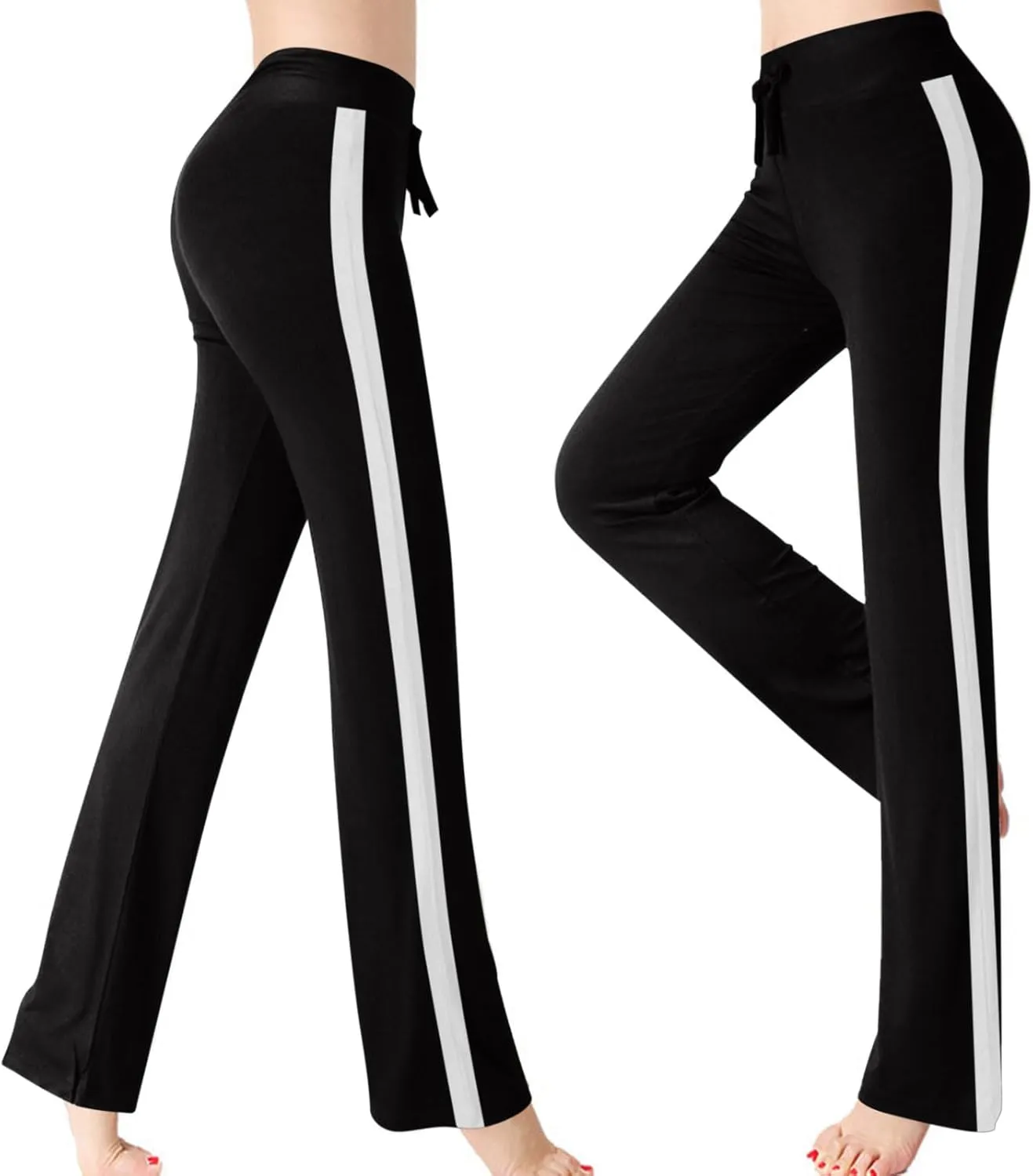 Womens Wide Leg Flare Yoga Pants High Waist Tummy Control Trousers Casual Comfy Loose Stretchy Soft Modal Lounge Pants