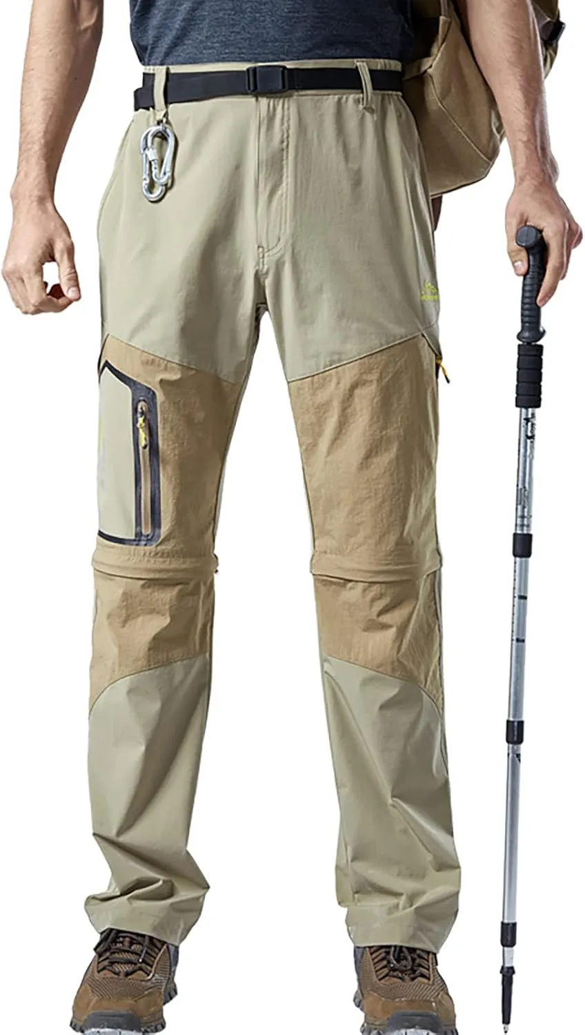 Ymosrh Khaki Jeans for Men are Thickened with Velvet, Outdoor Mountaineering, Multi Pocket Long Pants Mens Stretch
