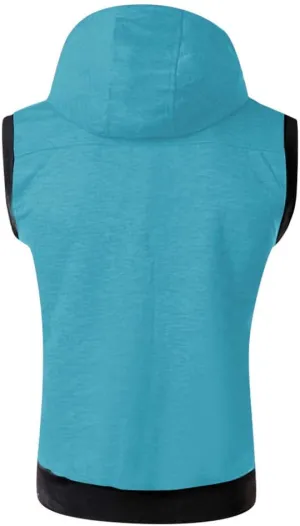 Ymosrh Mens Trendy Hoodie Fashion Men's Summer Casual Hooded Color T-Shirt Short Sleeve Top Blouse Casual Sweater