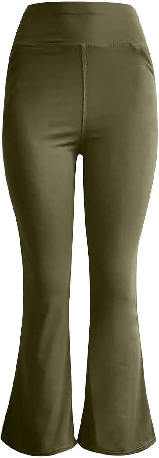 Yoga Pants Women High Waist Elastic Trousers Workout Trousers Work Pants Flare Leggings Bell Bottom Pant 2025