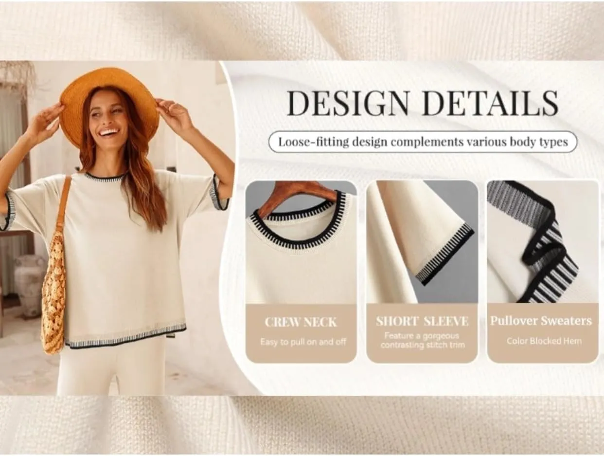 Zeagoo Womens Short Sleeve Sweaters Tops Knit Crewneck Loose Lightweight Summer Pullover Blouse Basic Casual Work Shirt
