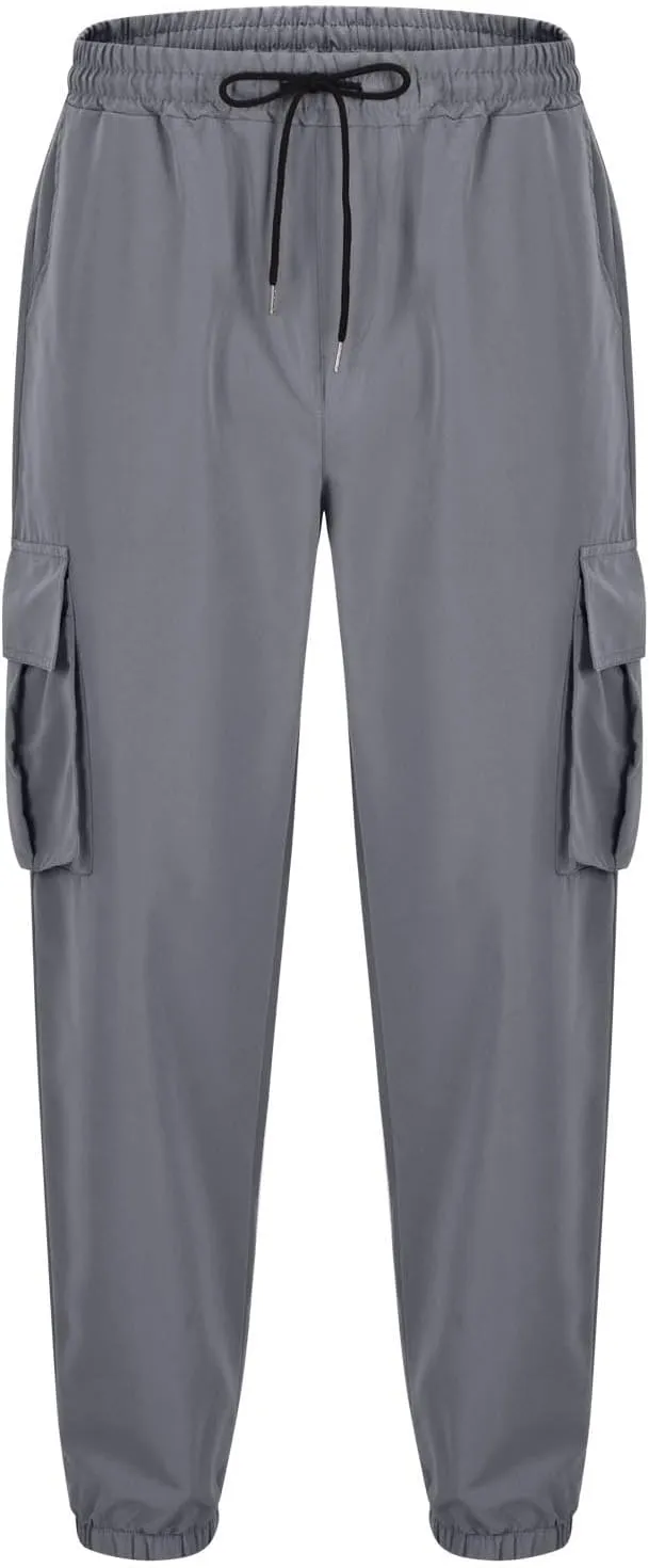 Zeiyignr Men's Cargo Jogger Pants Stretch Sweatpants Slim Fit Outdoor Hiking Pants with Multi Pockets Casual Work Trousers