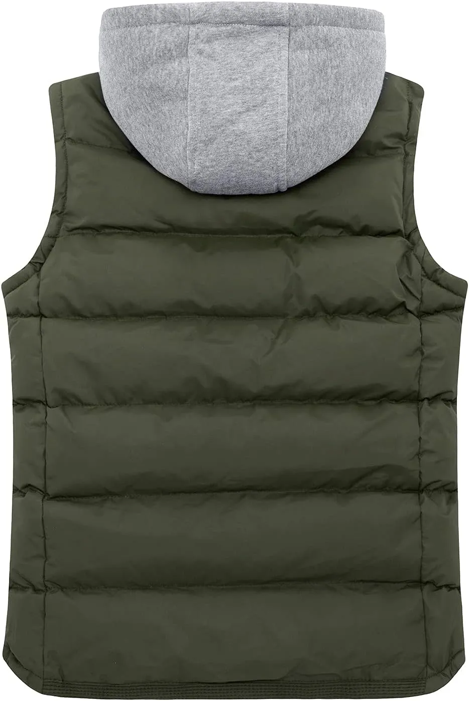 ZSHOW Men's Puffer Vest Removable Hooded Vest Outdoor Winter Vest