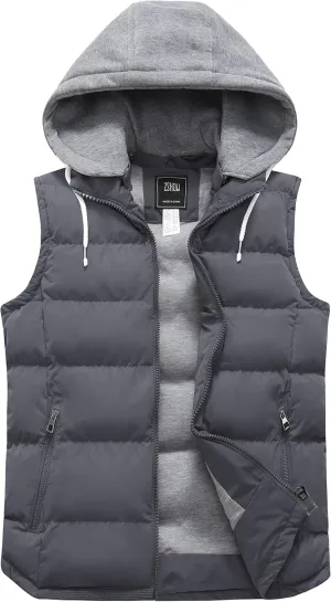 ZSHOW Women's Outerwear Vest Hooded Puffer Vest Padded Winter Vest Jacket