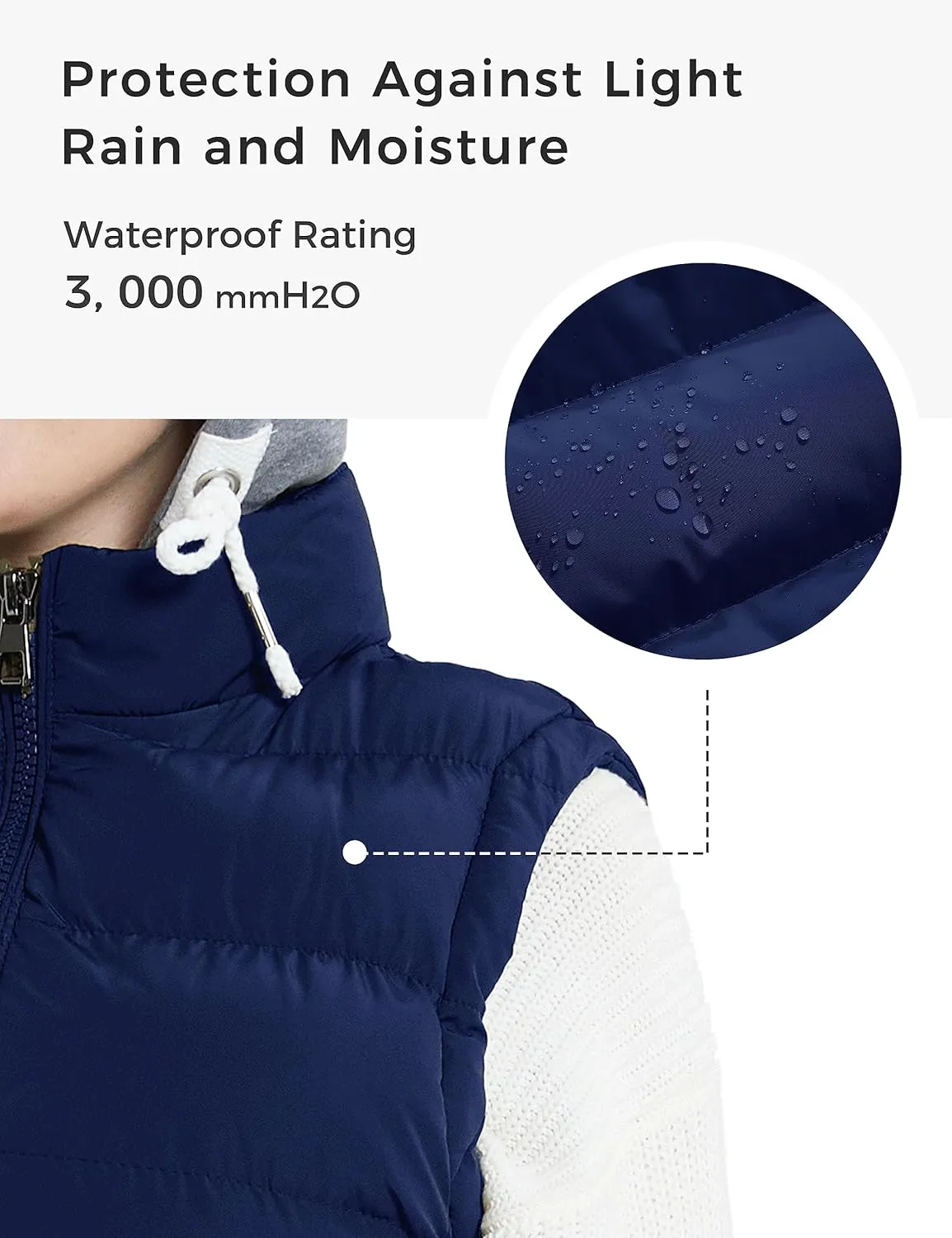 ZSHOW Women's Outerwear Vest Hooded Puffer Vest Padded Winter Vest Jacket