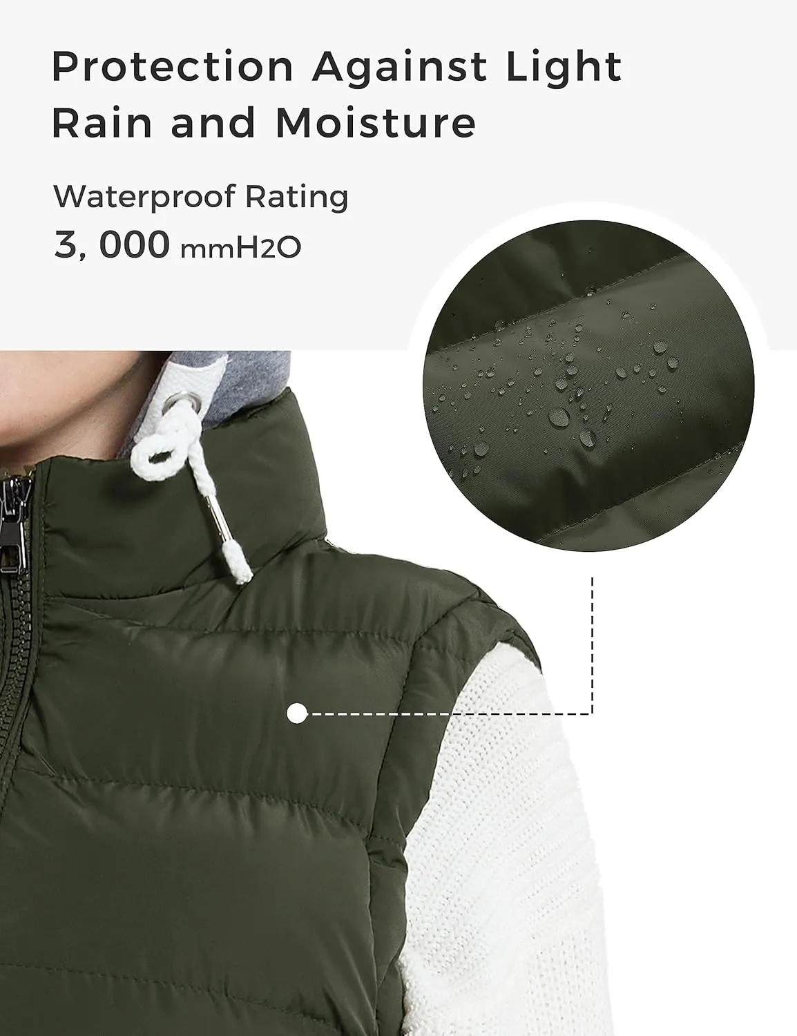 ZSHOW Women's Outerwear Vest Hooded Puffer Vest Padded Winter Vest Jacket