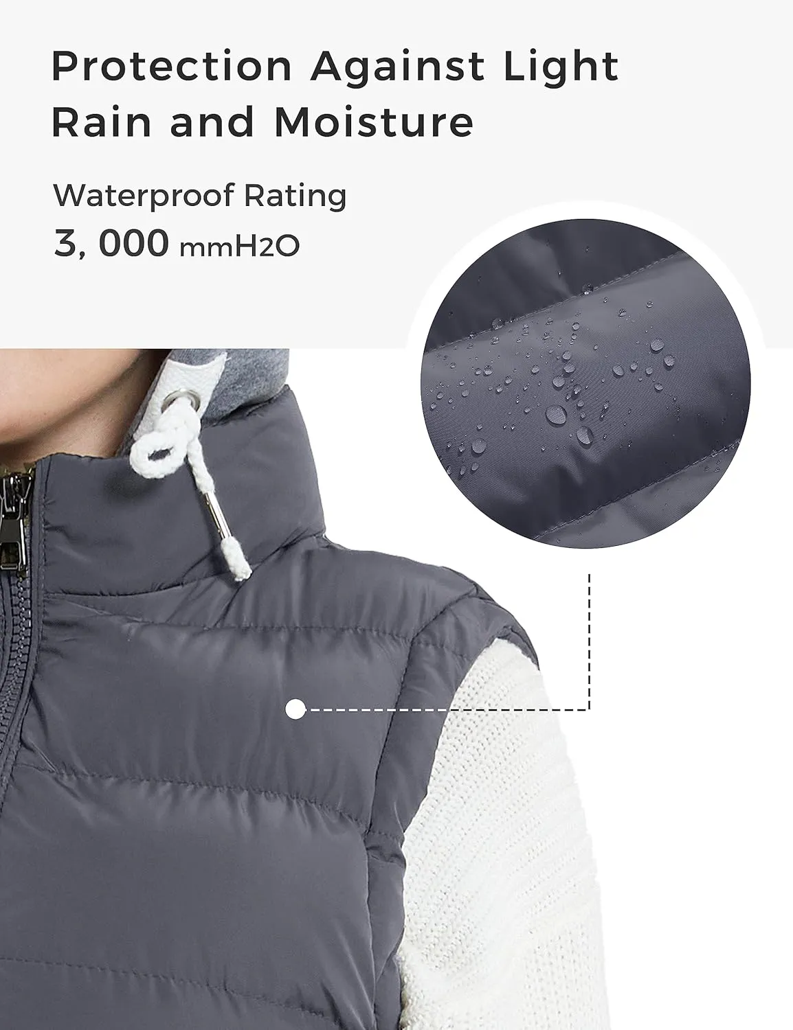 ZSHOW Women's Outerwear Vest Hooded Puffer Vest Padded Winter Vest Jacket