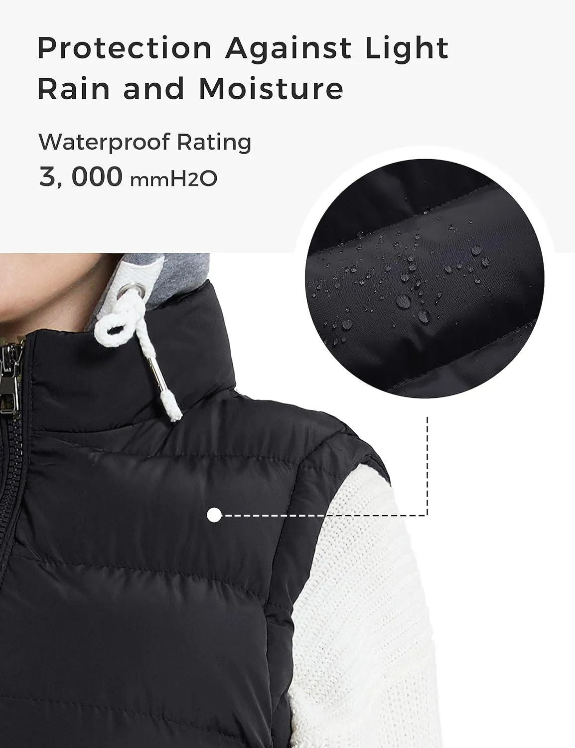 ZSHOW Women's Outerwear Vest Hooded Puffer Vest Padded Winter Vest Jacket