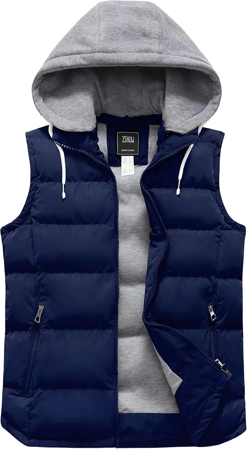 ZSHOW Women's Outerwear Vest Hooded Puffer Vest Padded Winter Vest Jacket