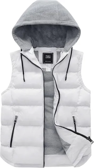 ZSHOW Women's Outerwear Vest Hooded Puffer Vest Padded Winter Vest Jacket